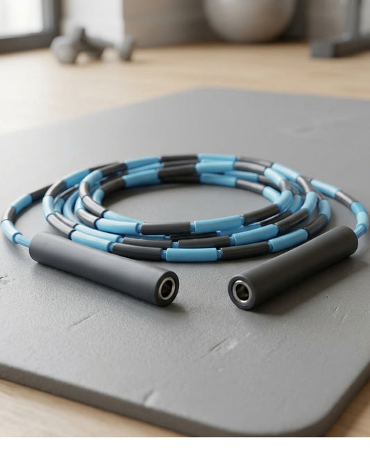 Tidm Tilebeat Beaded Jump Rope 8.3 ft Sky Charcoal - Lifestyle view