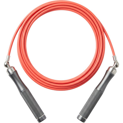 Tidm Axleline Coated Steel Jump Rope Adjustable to 9.8 ft Coral Graphite - Product view