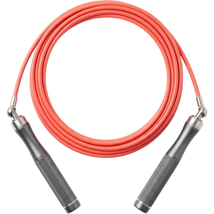 Tidm Axleline Coated Steel Jump Rope Adjustable to 9.8 ft Coral Graphite