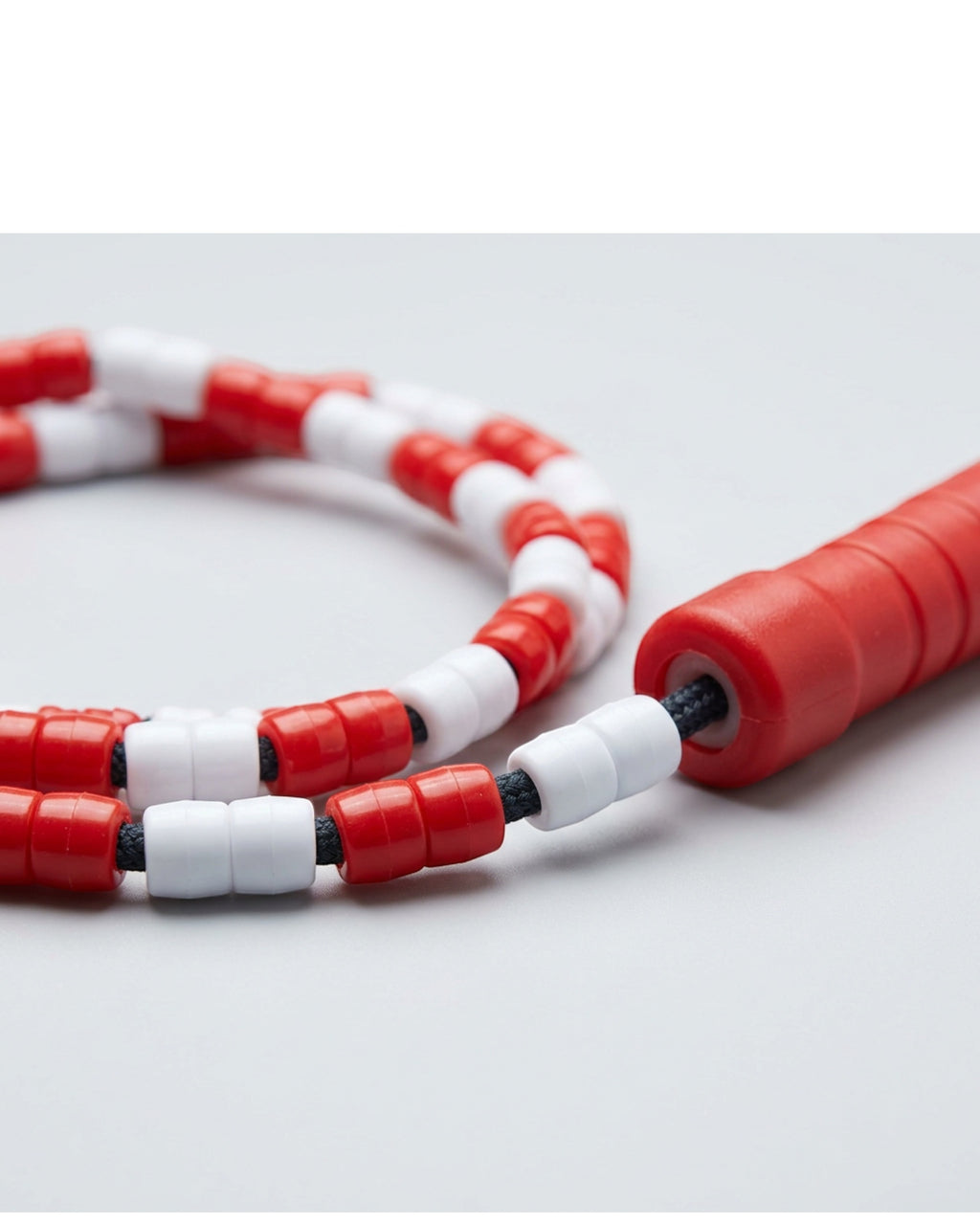 Tidm Beaded Jump Rope Red White 9 ft