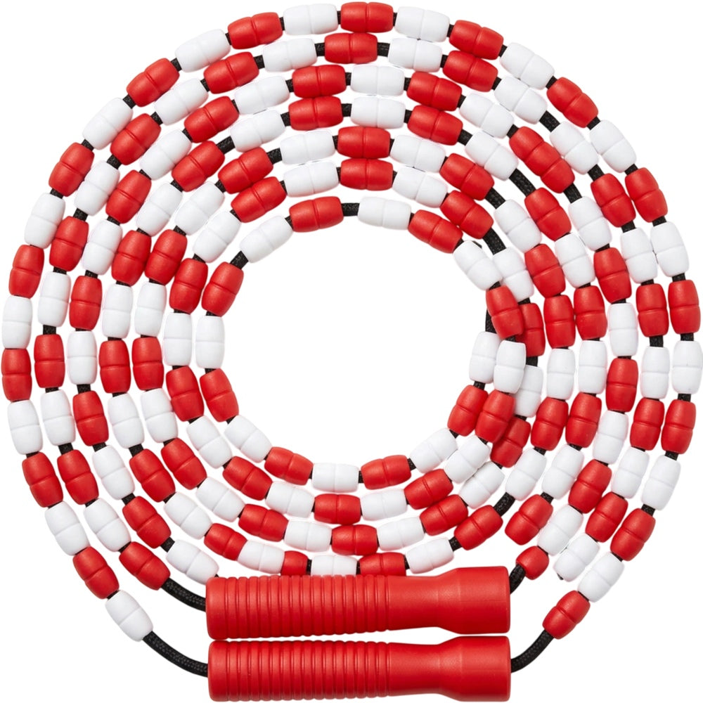 Tidm Beaded Jump Rope Red White 9 ft