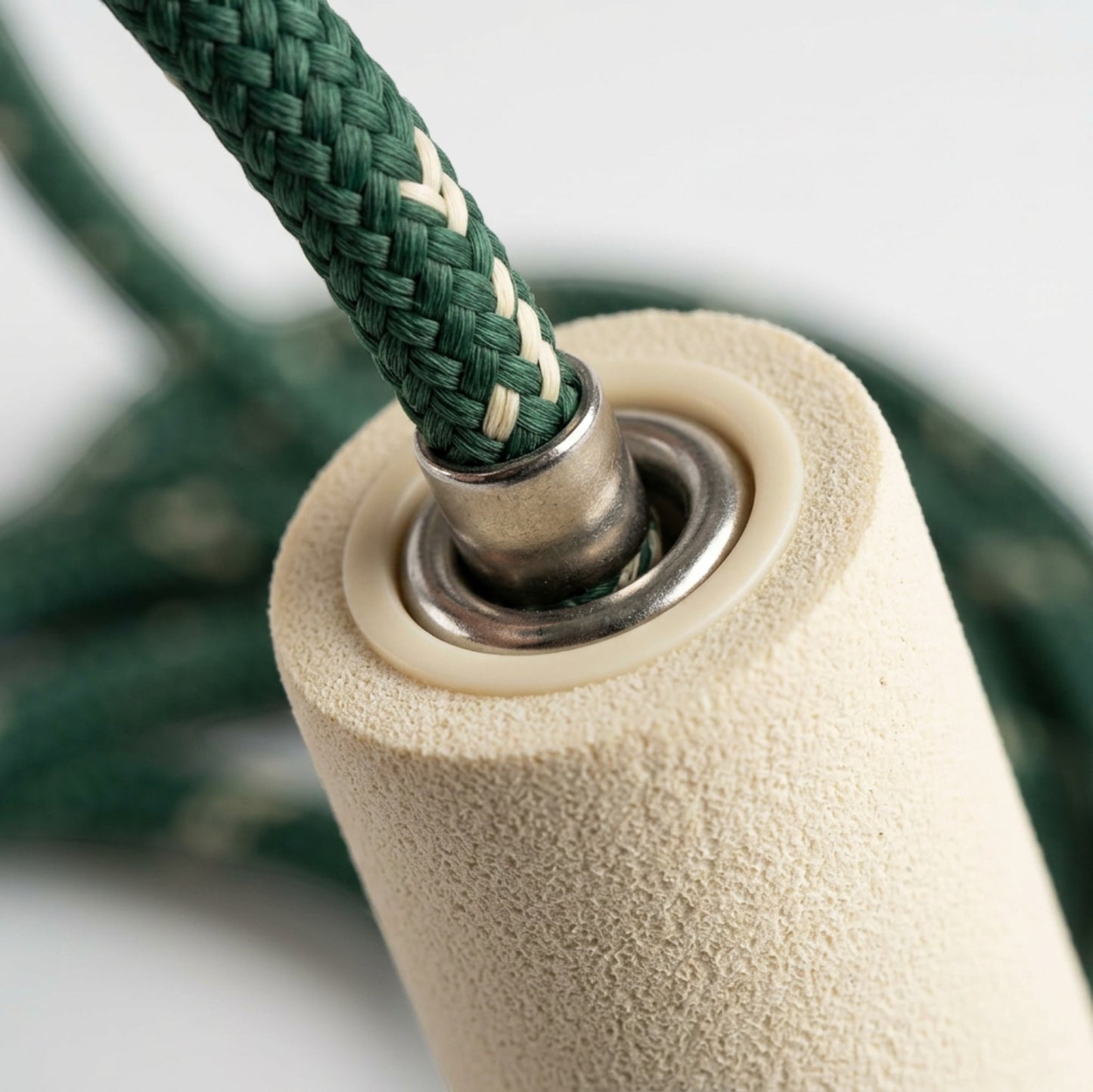 Tidm Softcoil Braided Polyester Jump Rope 9 ft Forest Cream - Detail view