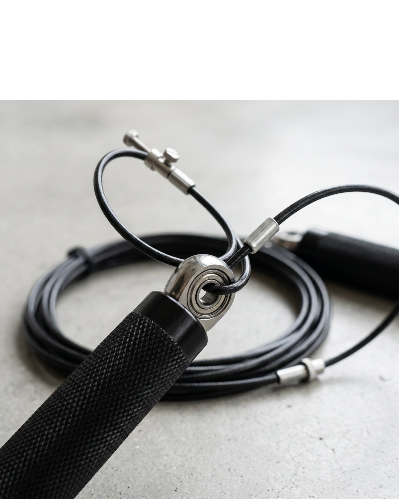 Tidm Speed Jump Rope Black 10 ft with Aluminum Handles